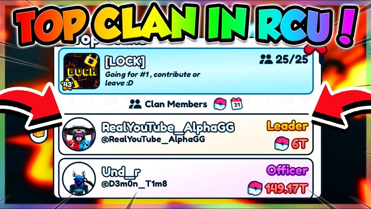 I am LEADER of TOP CLAN in Rebirth Champions: Ultimate!! (Roblox)