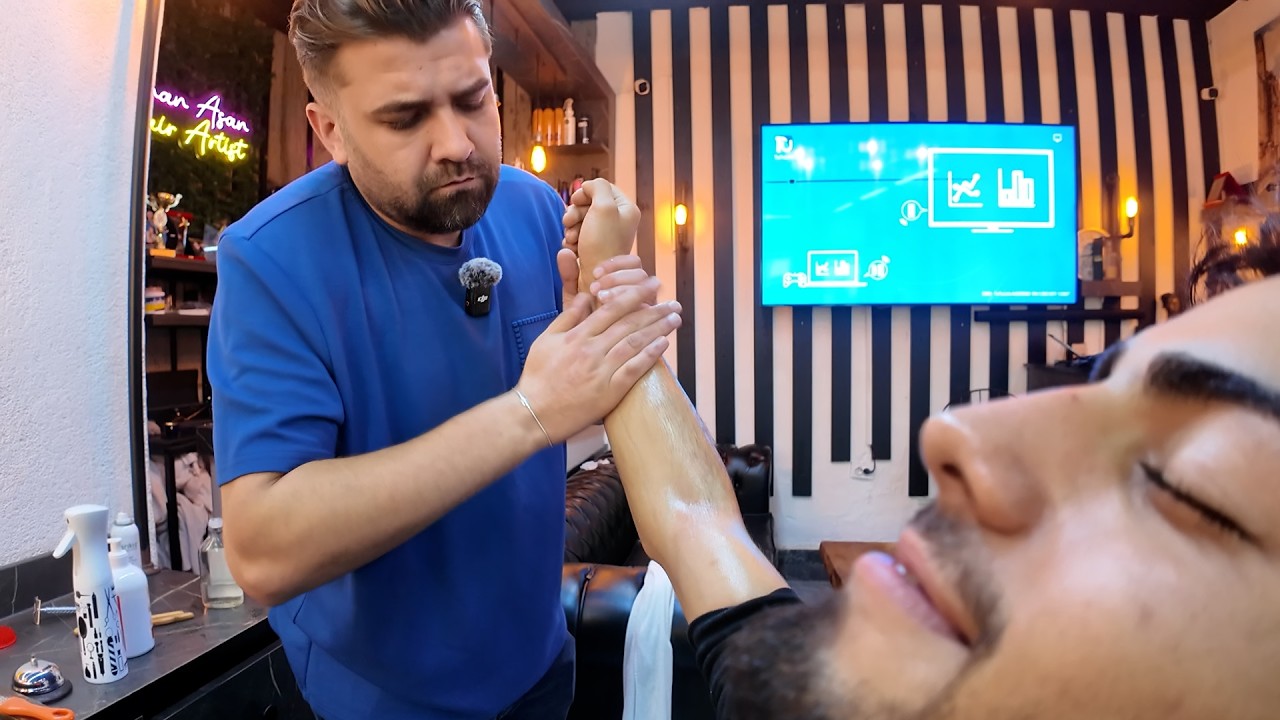 BARBER ASMR MASSAGE | Satisfaction Level 9000 in Real Barber Shop