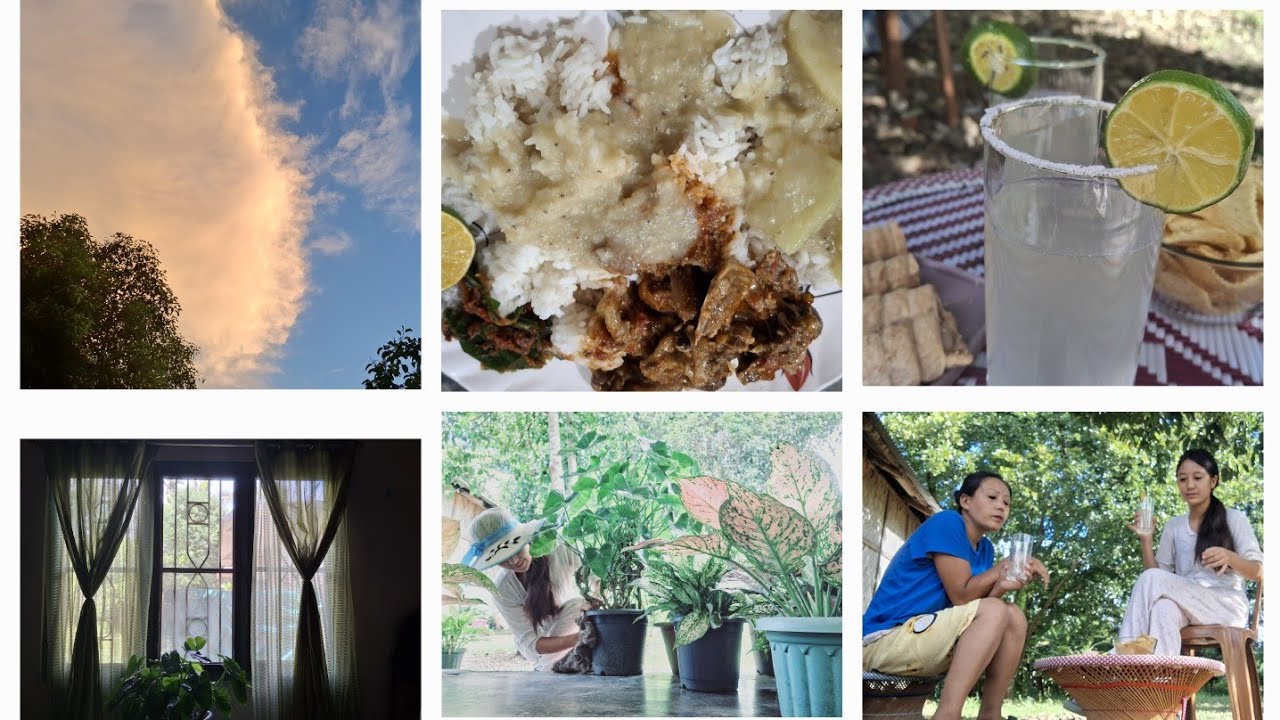 Cleaning my mom's flower pots🪴🌷 .#dimapur Nagaland 🌄#sunny day 🌞🌞🌫🌫🌸🌸