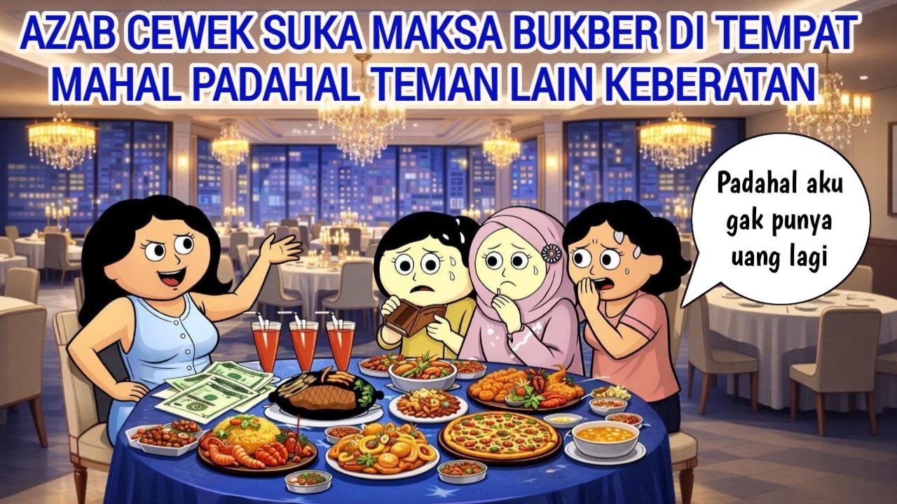 AZAB CEWEK SUKA MAKSA BUKBER DI TEMPAT MAHAL PADAHAL TEMAN LAIN KEBERATAN | ANIMASI AZAB
