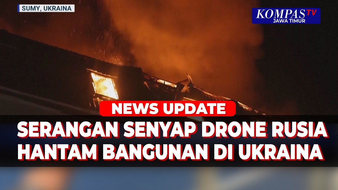 Serangan Drone Rusia Hantam Ukraina, Hotel di Sumy Terbakar Hebat