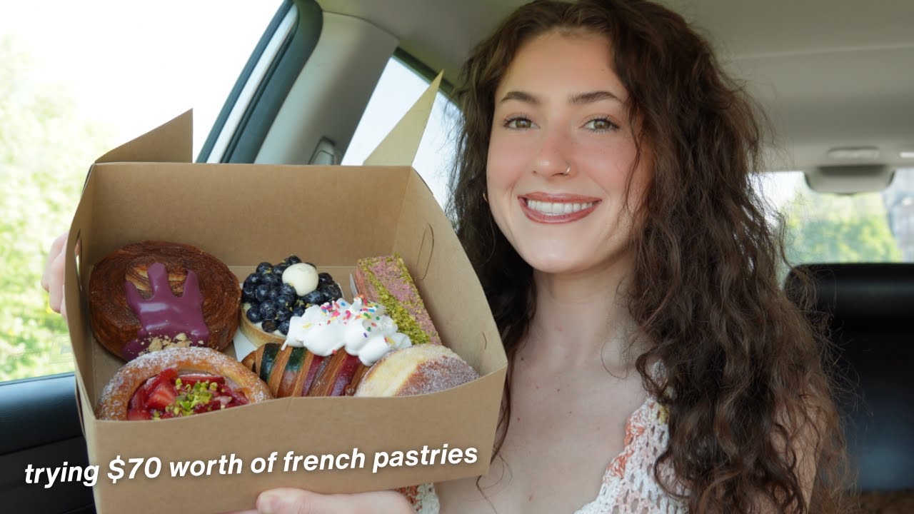 $70 FRENCH PASTRY MUKBANG: TRYING EVERYTHING!!