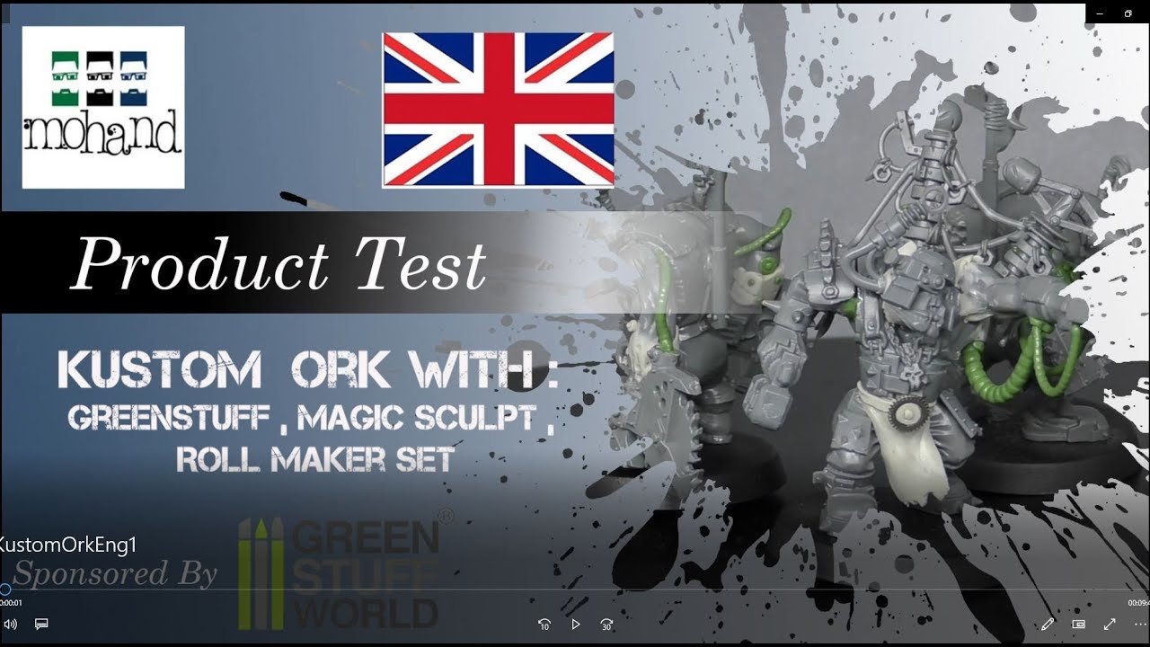 Material Test: Magic Sculpt, Greenstuff and Roll Maker - Mek CFK (Warhammer 40,000 / Orks)