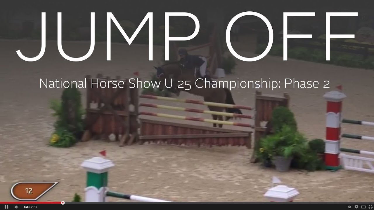 Jump Off: Второе соревнование чемпионата Национальной выставки лошадей среди лошадей до 25 лет