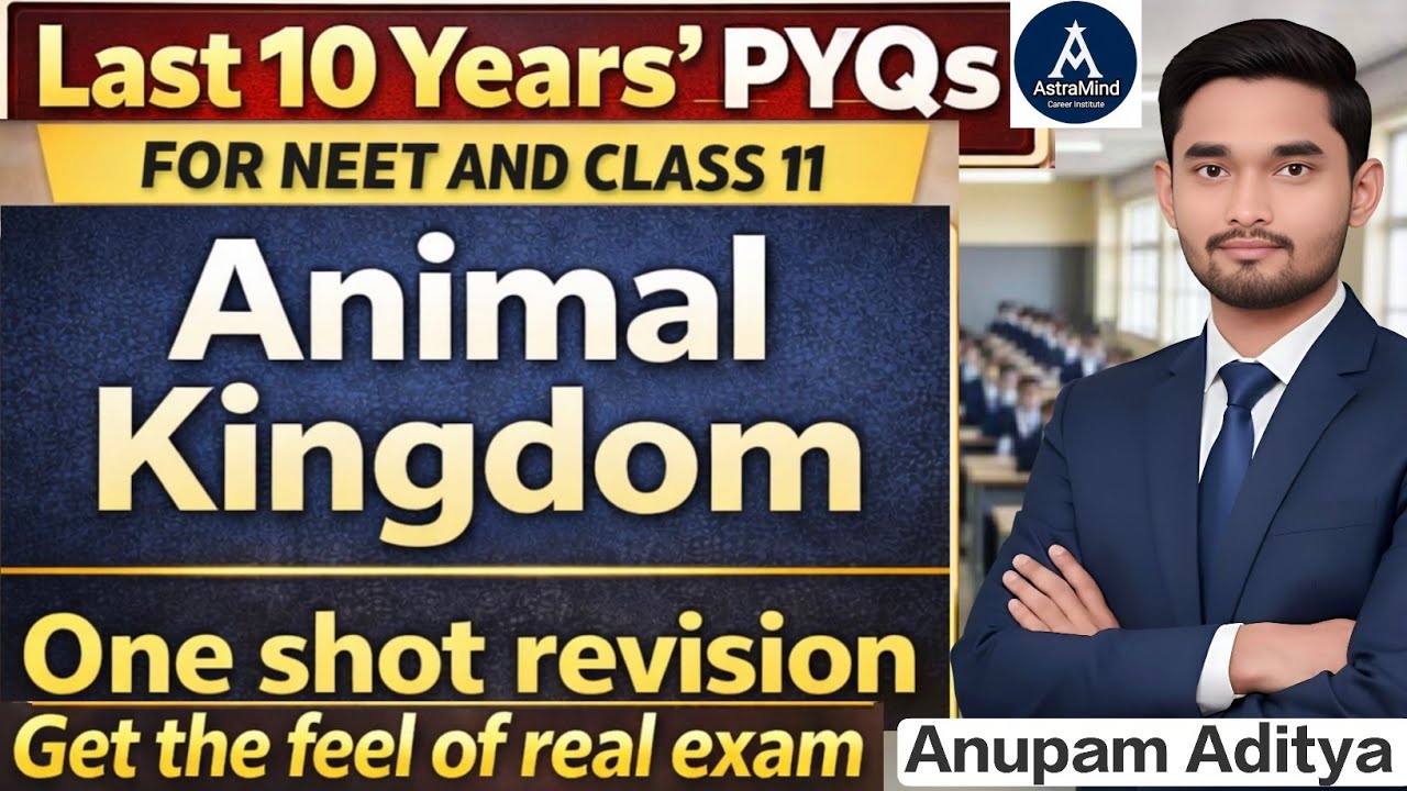 Last 10 Years' PYQs Of NEET | Animal Kingdom One Shot Revision | Class 11 Biology | Anupam Aditya