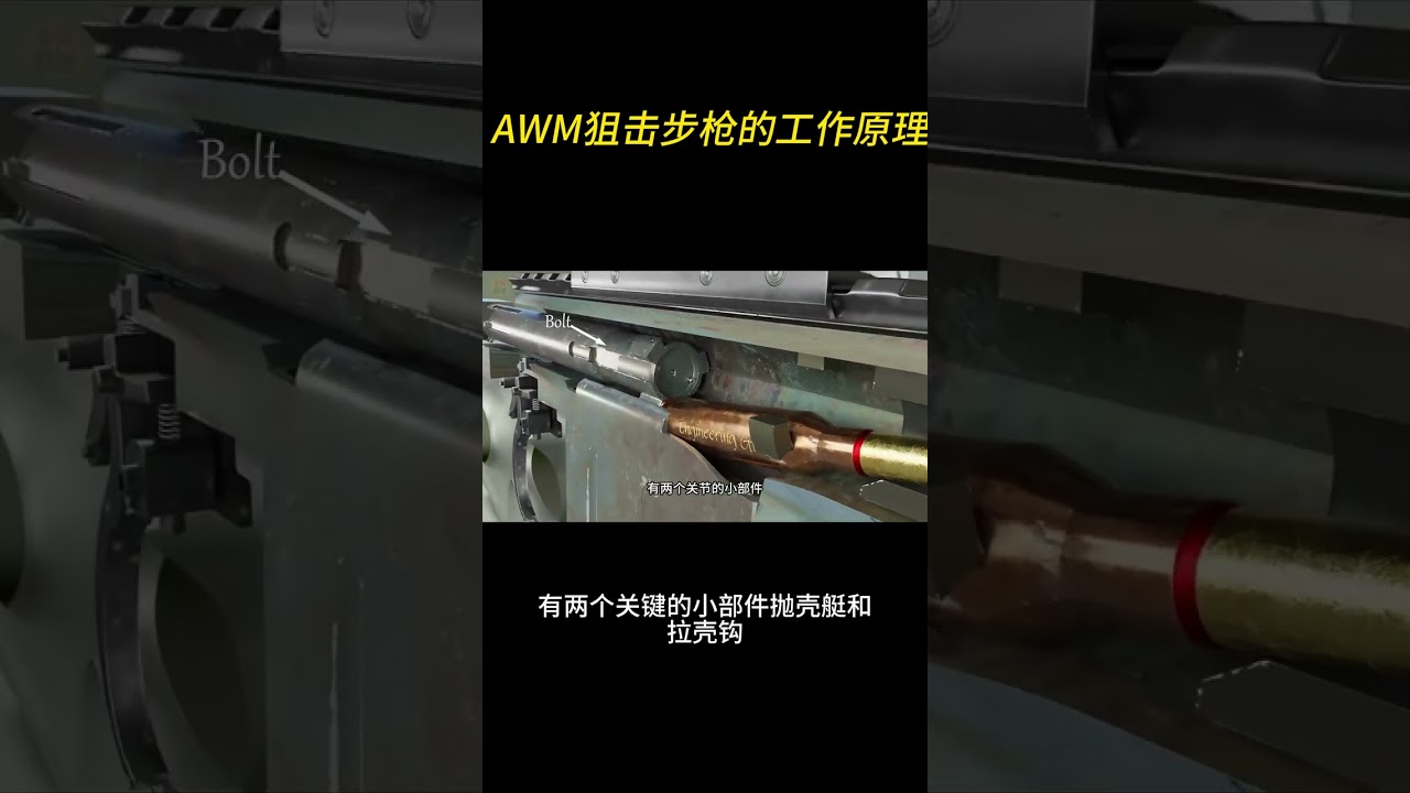 AWM狙击步枪的工作原理！#科普#科普知识 #涨知识 #每天跟我涨知识