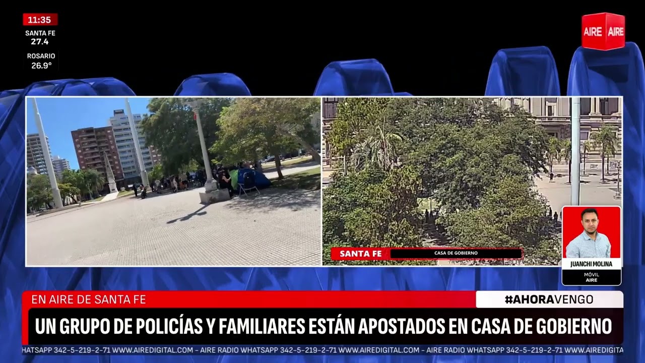 PROTESTA frente a Casa de Gobierno en SANTA FE: corte preventivo y presencia policial