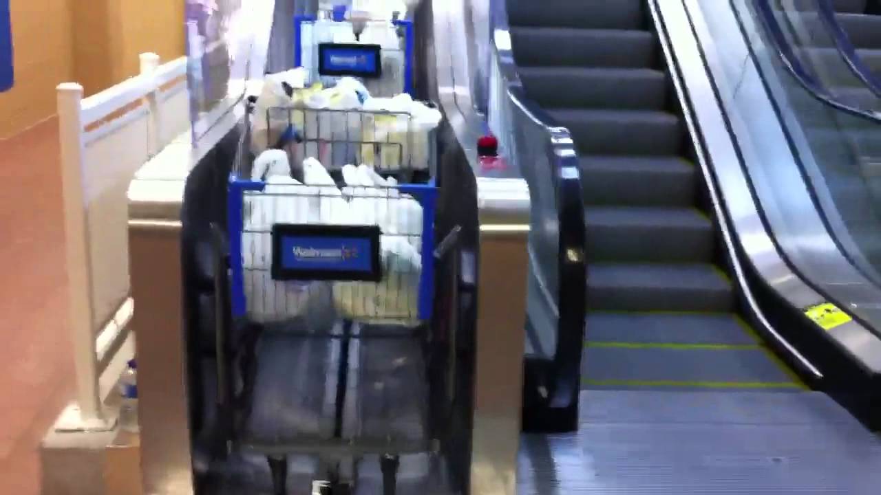 Walmart Shopping Cart Escalator