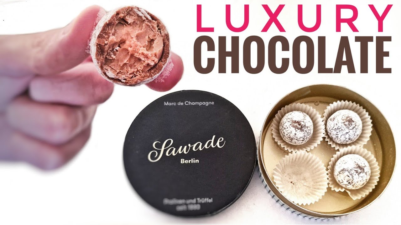 🍫 German Luxury Chocolate 🍾 Truffle & Champagne Sawade Berlin (candy unboxing)