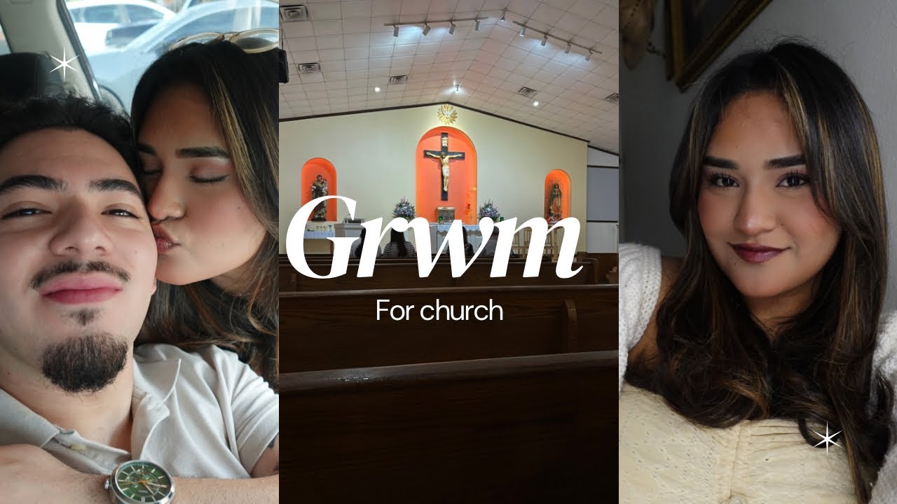 GRWM for church/ Morning Routine: Hair, Makeup, Outift ⛪️✨