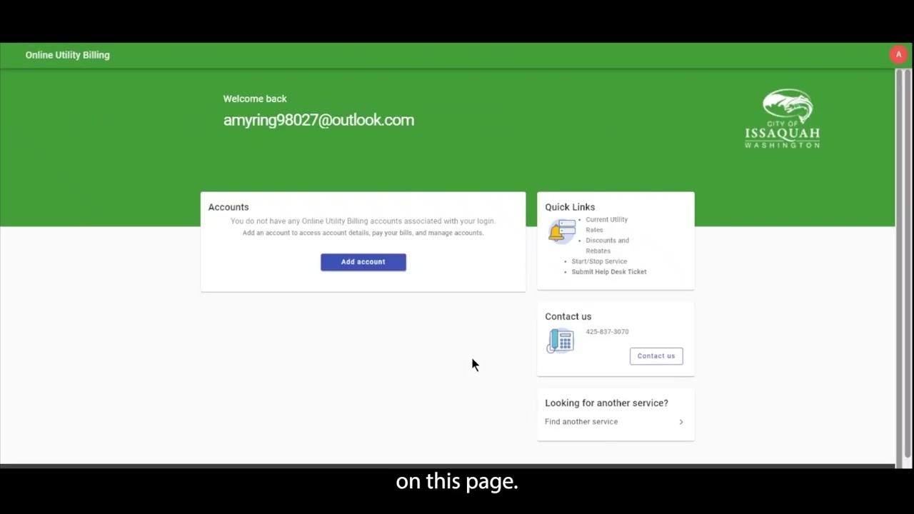 Online Utility Bill Sign Up Tutorial