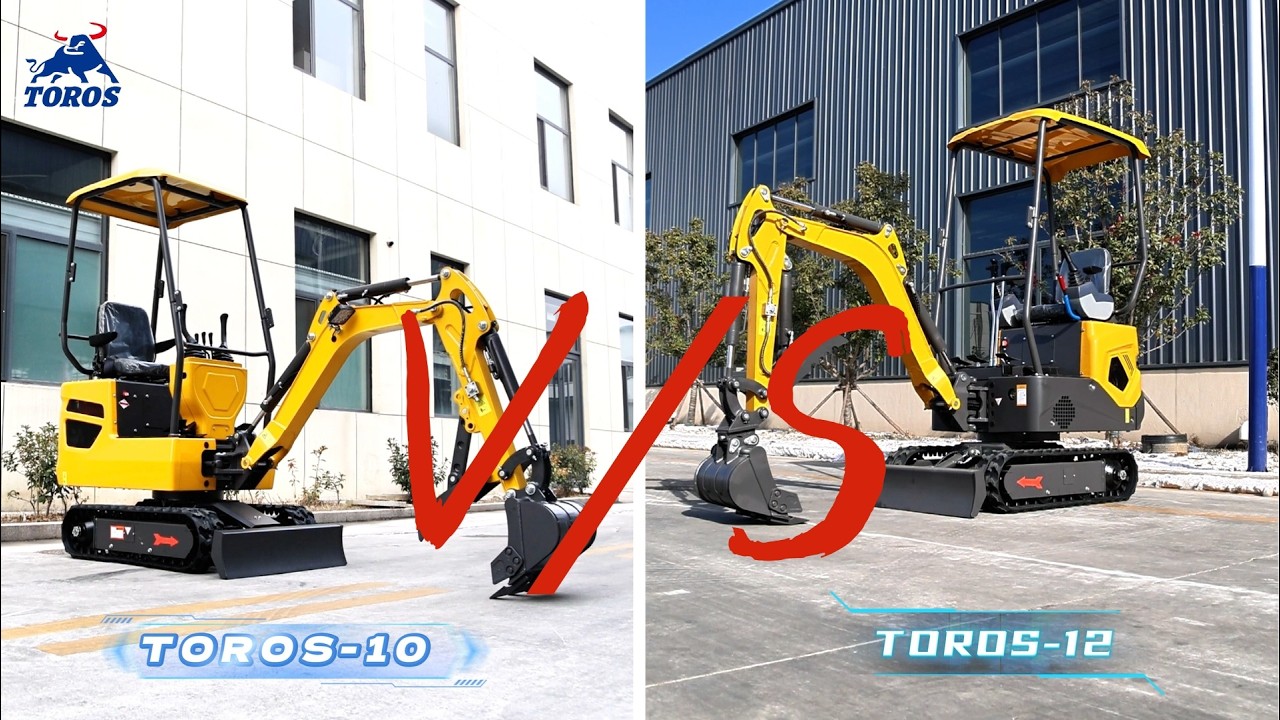 TE-10 vs TE-12 Mini Excavator | Size and Basic Operation Comparison