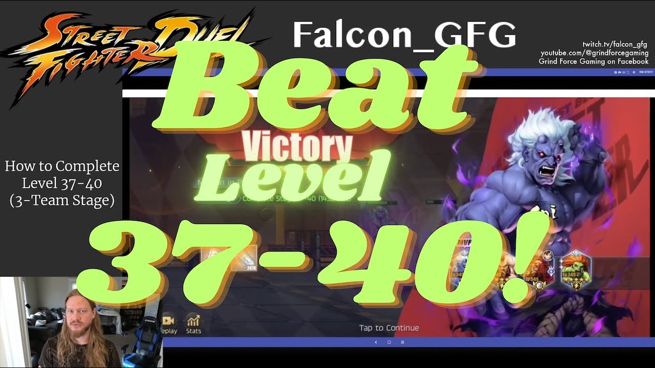 Street Fighter Duel - How to Beat Level 37-40 (First 3-Team Stage!)