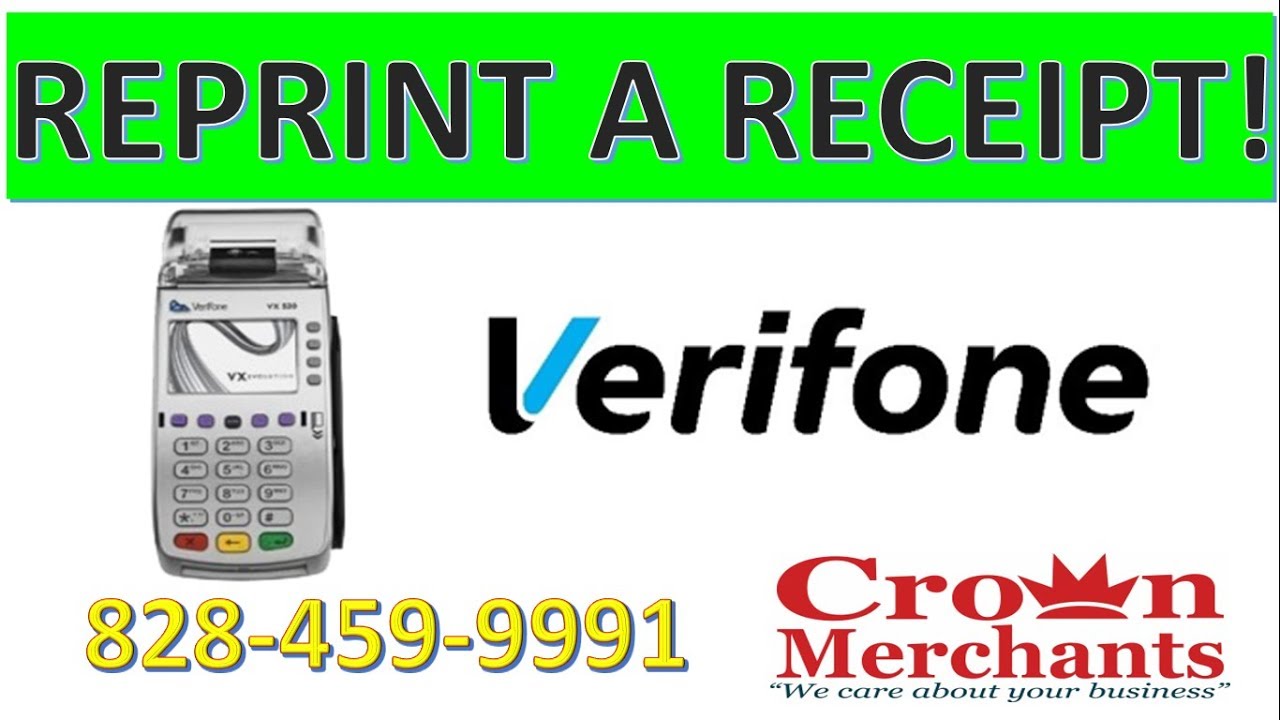 How to reprint a receipt on the Verifone terminal