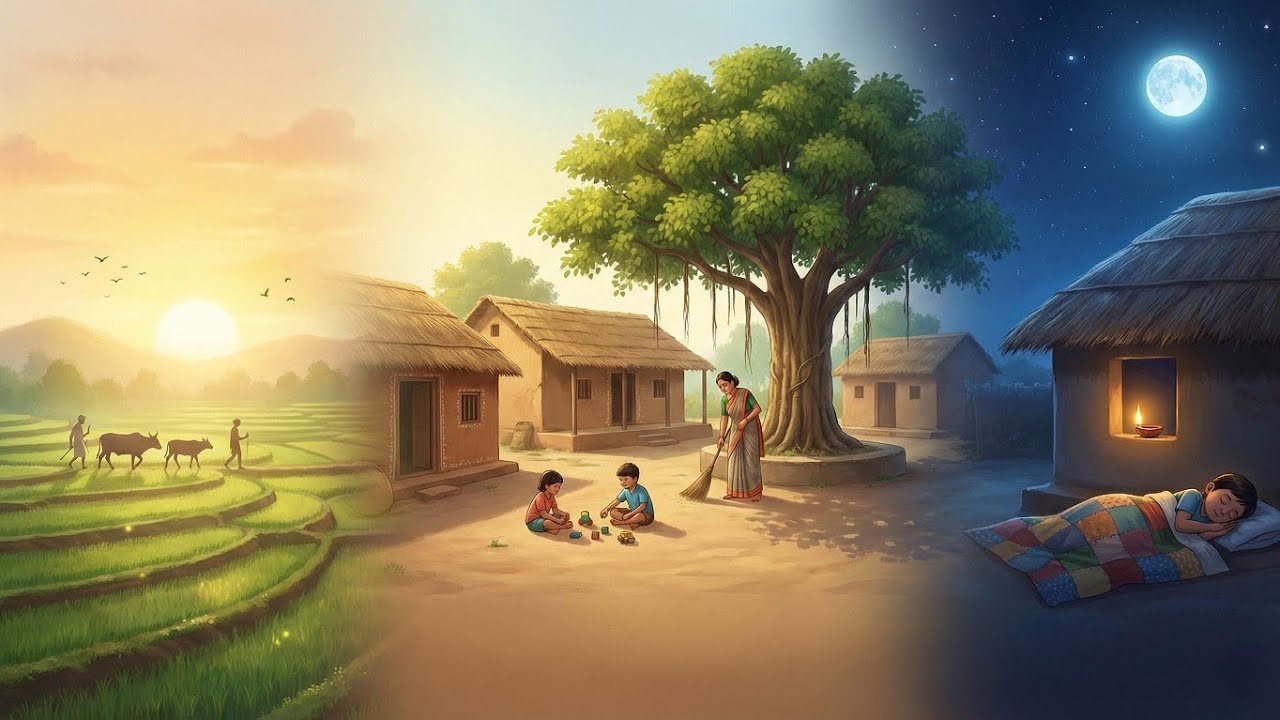 Subah Se Raat Tak… Ek Sukoon Bhara Gaon Ka Din🌙| Peaceful Village Life