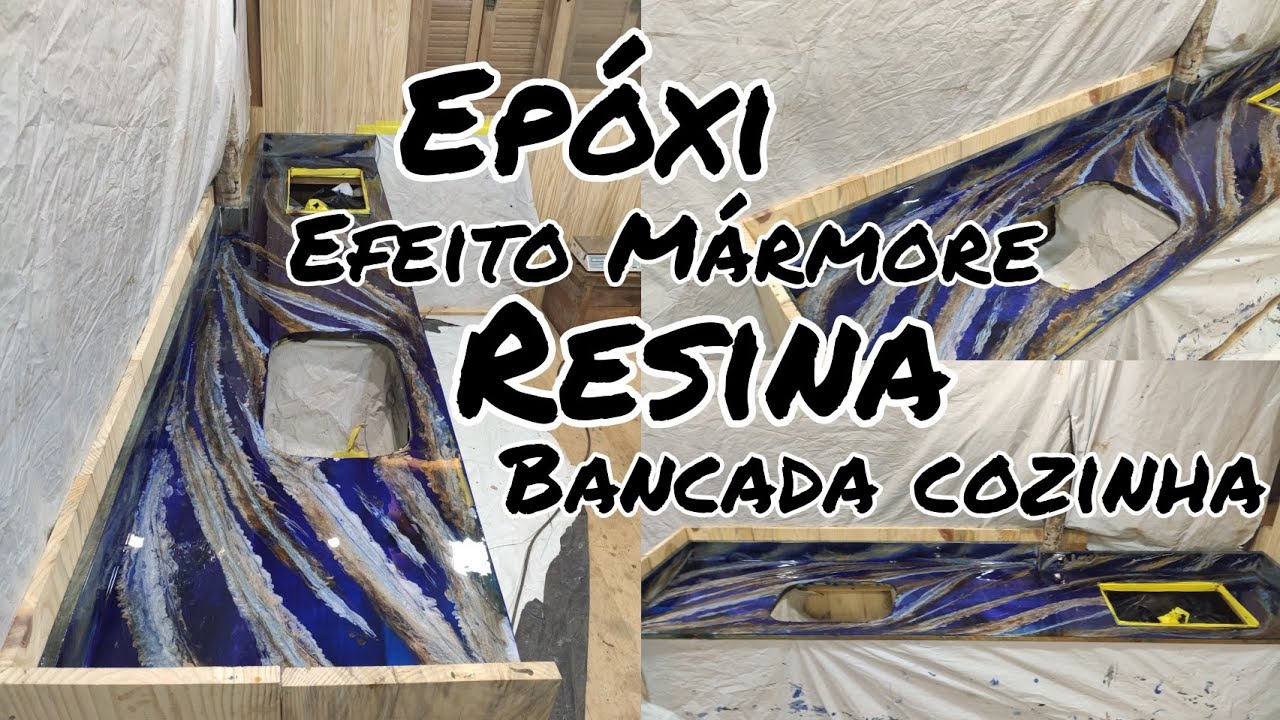 Fiz Uma Bancada De Resina Epóxi