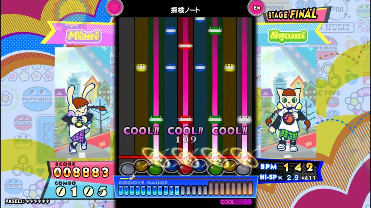 【pop'n music】フロンティア / 探検ノート【EX】Autoplay