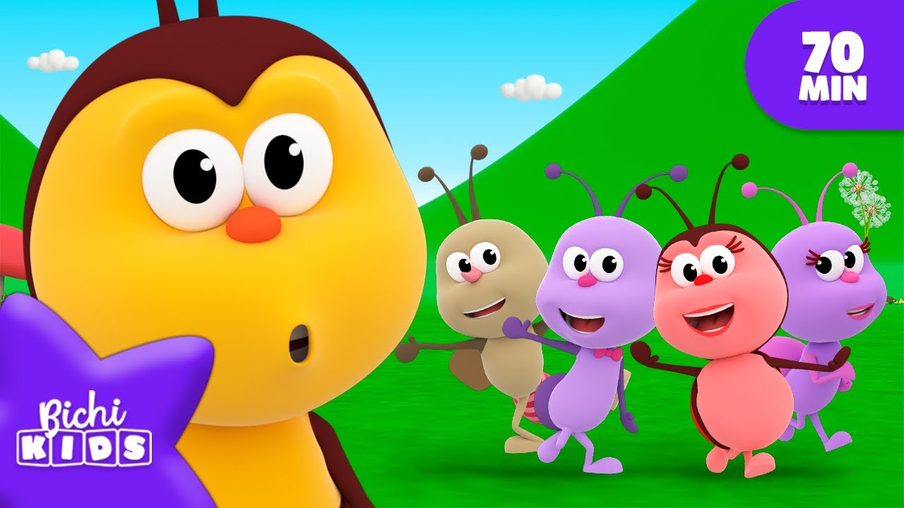 Vamos Contar os Bichinhos 🐞 Cinco Bichinhos | Aventura na Colina! | MIX 🌈 PARA CRIANÇAS