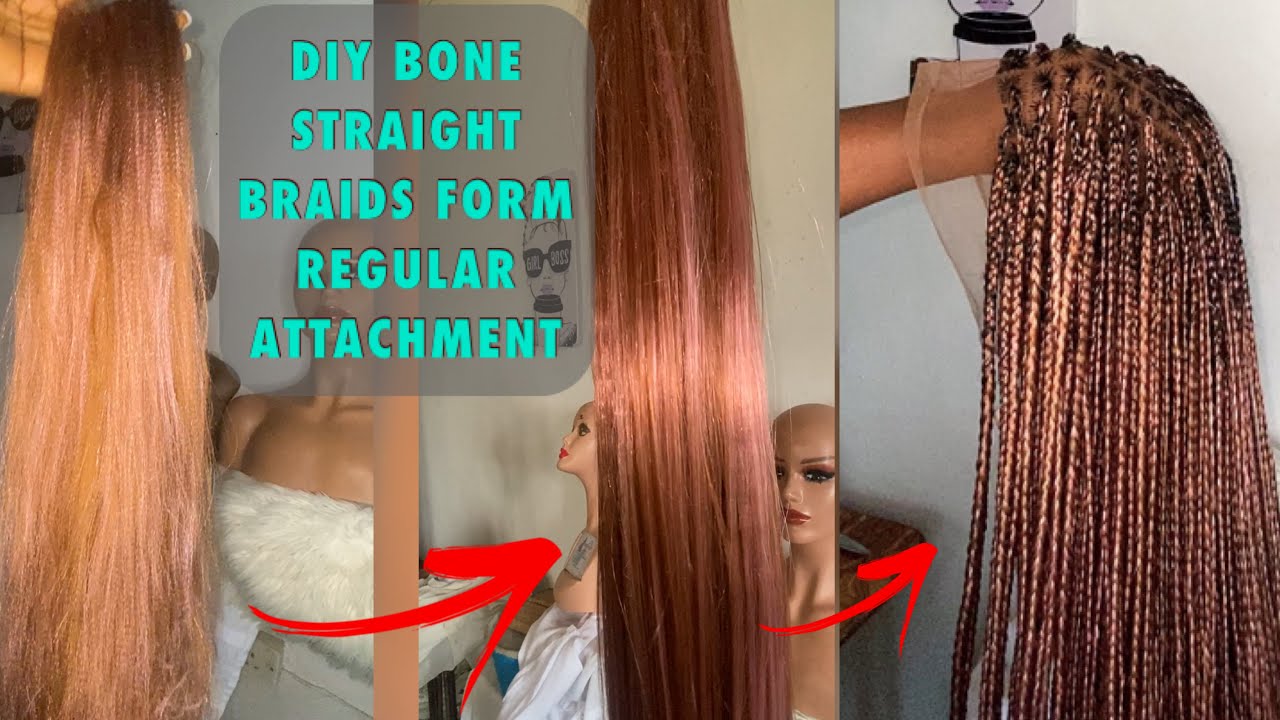 How to make bone straight braids from scratch. DIY bone straight braids  #wigs #diyhairstyle #hair