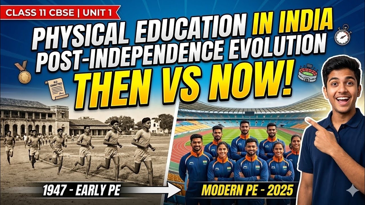 Development of Physical Education in India - Post Independence | Class 11 cbse | #class11cbse PART1