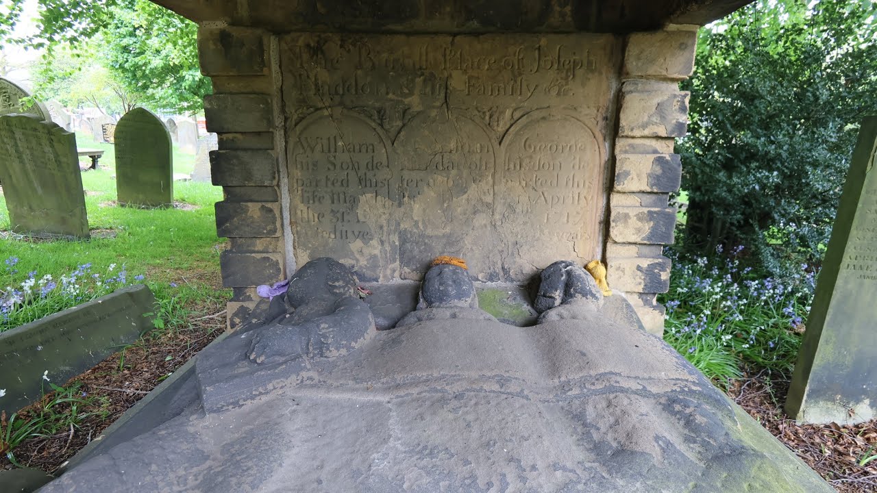 THE GRAVEYARD OF ST MARY'S CHURCH AT HEWORTH !!