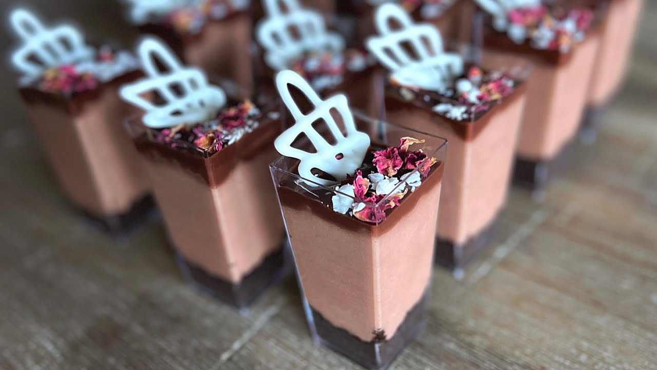 Decadent chocolate mousse dessert cups