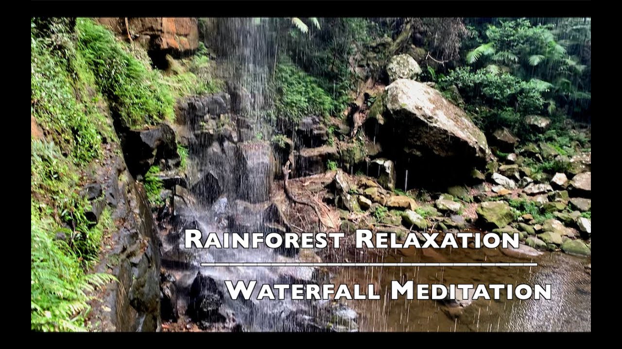 30 Minute Waterfall Meditation - Rainforest Relaxation