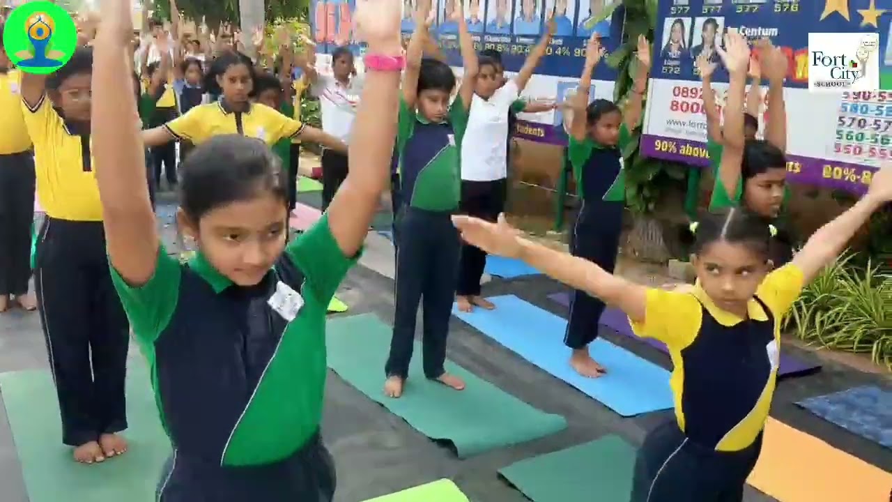INTERNATIONAL YOGA DAY at Fort City School, Vizianagaram, AP