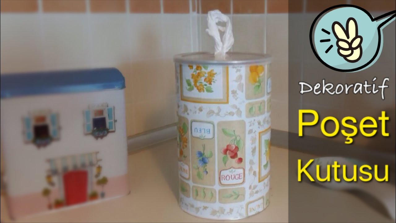 DIY-DEKORATİF POŞETLİK NASIL YAPILIR- HOW TO MAKE PLASTIC BAG HOLDER