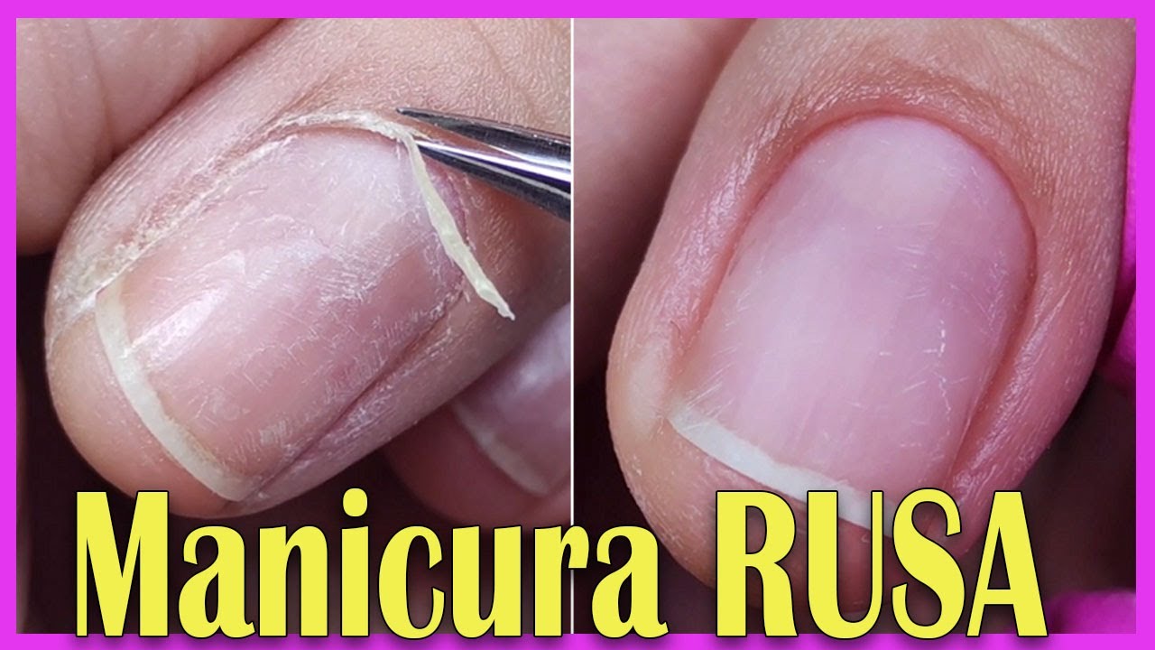 Limpieza de CUTICULA con MANICURA RUSA 💅 Paso a Paso 💅