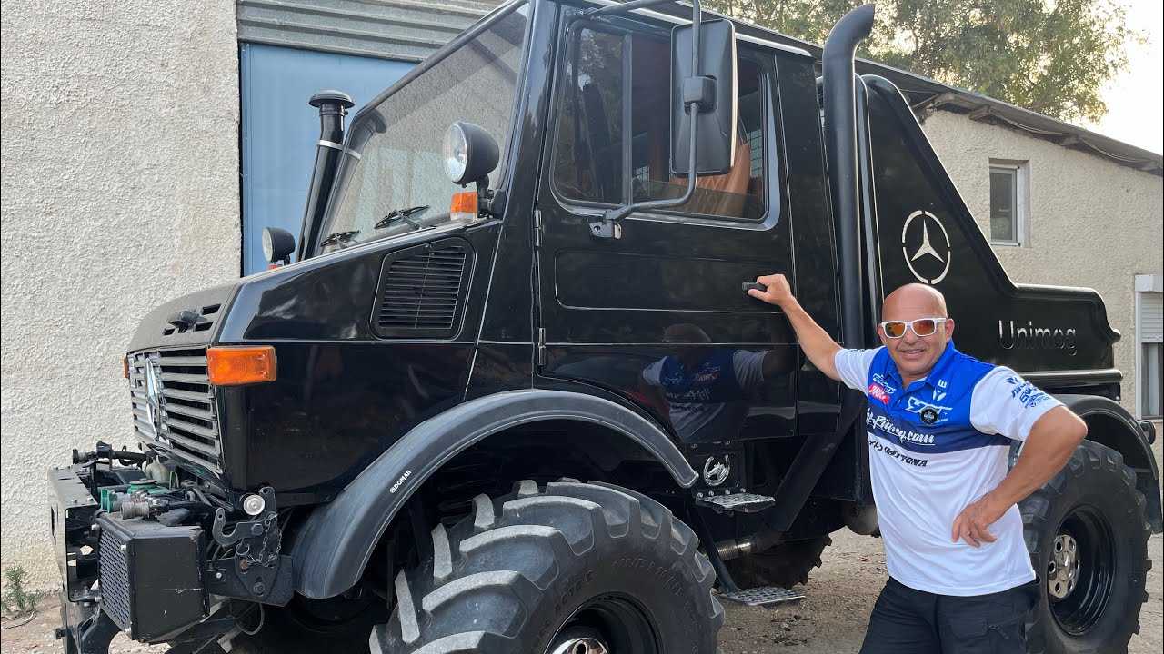Unimog Mercedes πάει αργά αλλά πάει παντού 