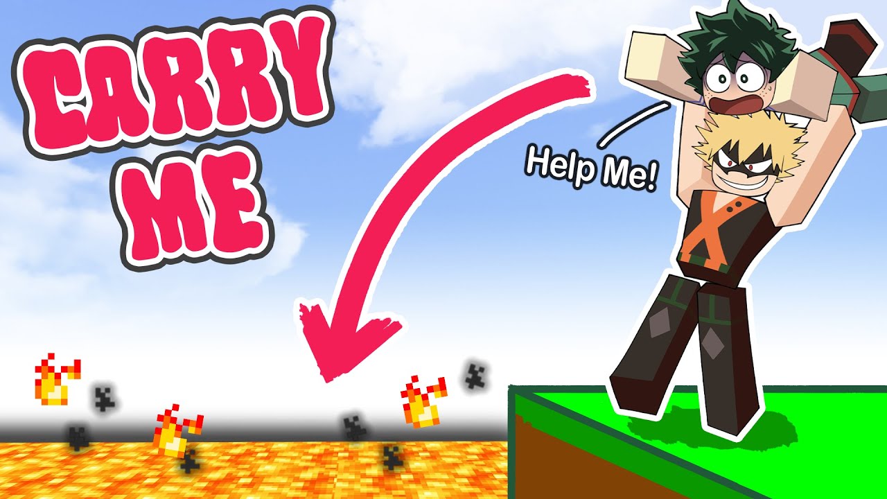 Roblox CARRY ME With Bakugo And Deku 【FUNNY MOMENTS】