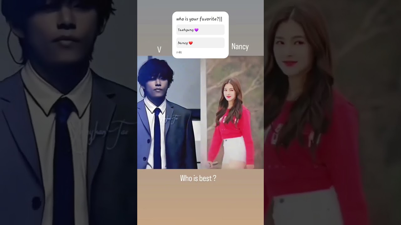 💜 V vs Nancy 💗 | Who is your Favorite? | BTS Army Poll 😍✨
