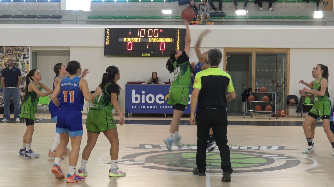 Basket U15 F. Cht PACA. 1er QT. Draguignan vs Rousset 21 janvier 2023.