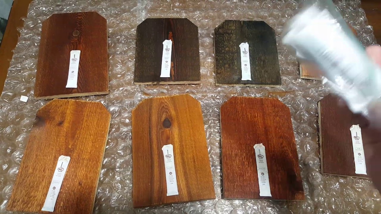 Ready Seal Stain Samples on Western Red Cedar wood