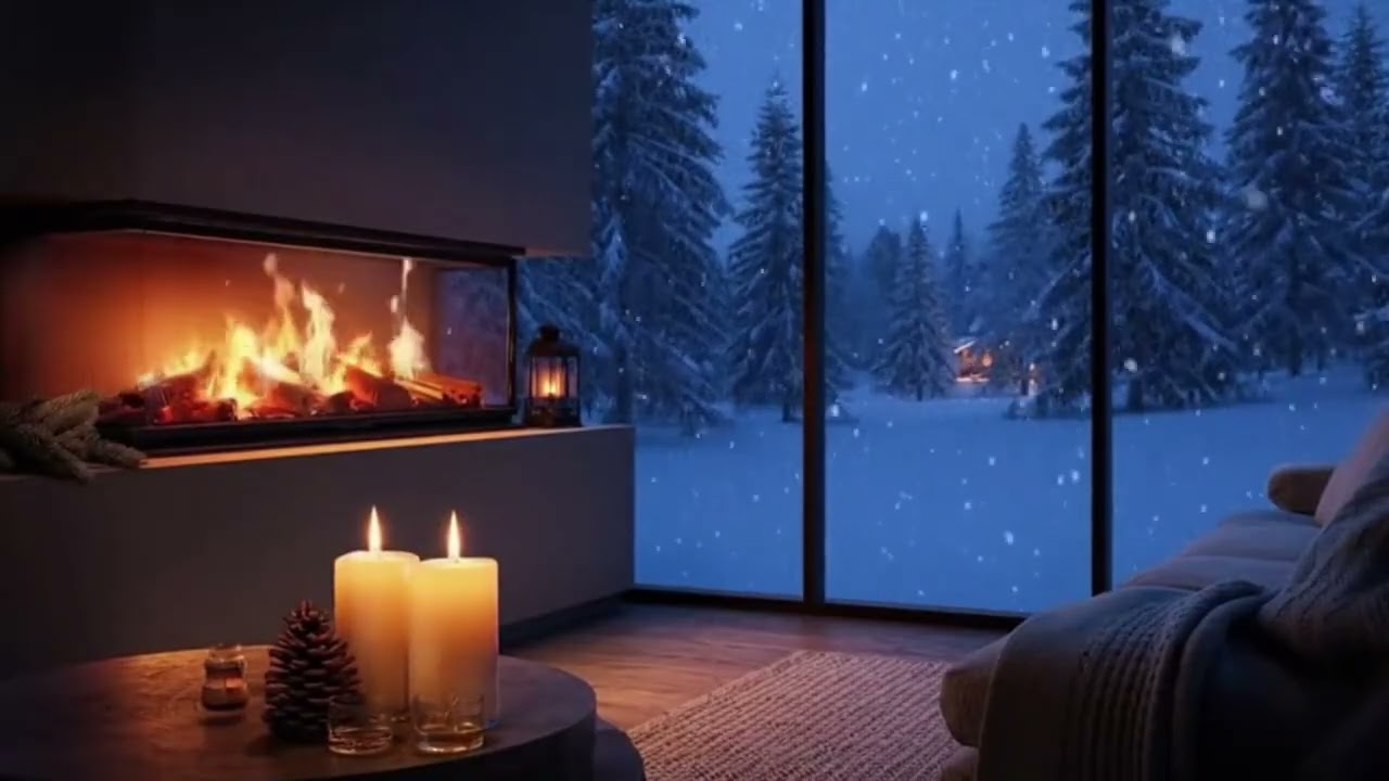 Cozy Winter Night ❄️🔥 | Relax Video (2 Hours)