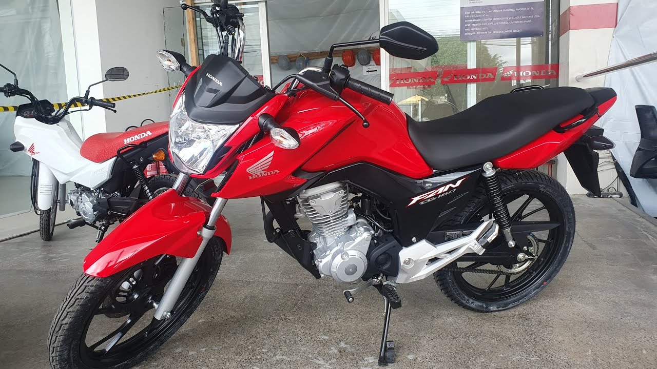 Honda cg 160 fan vermelho perolizado 2023
