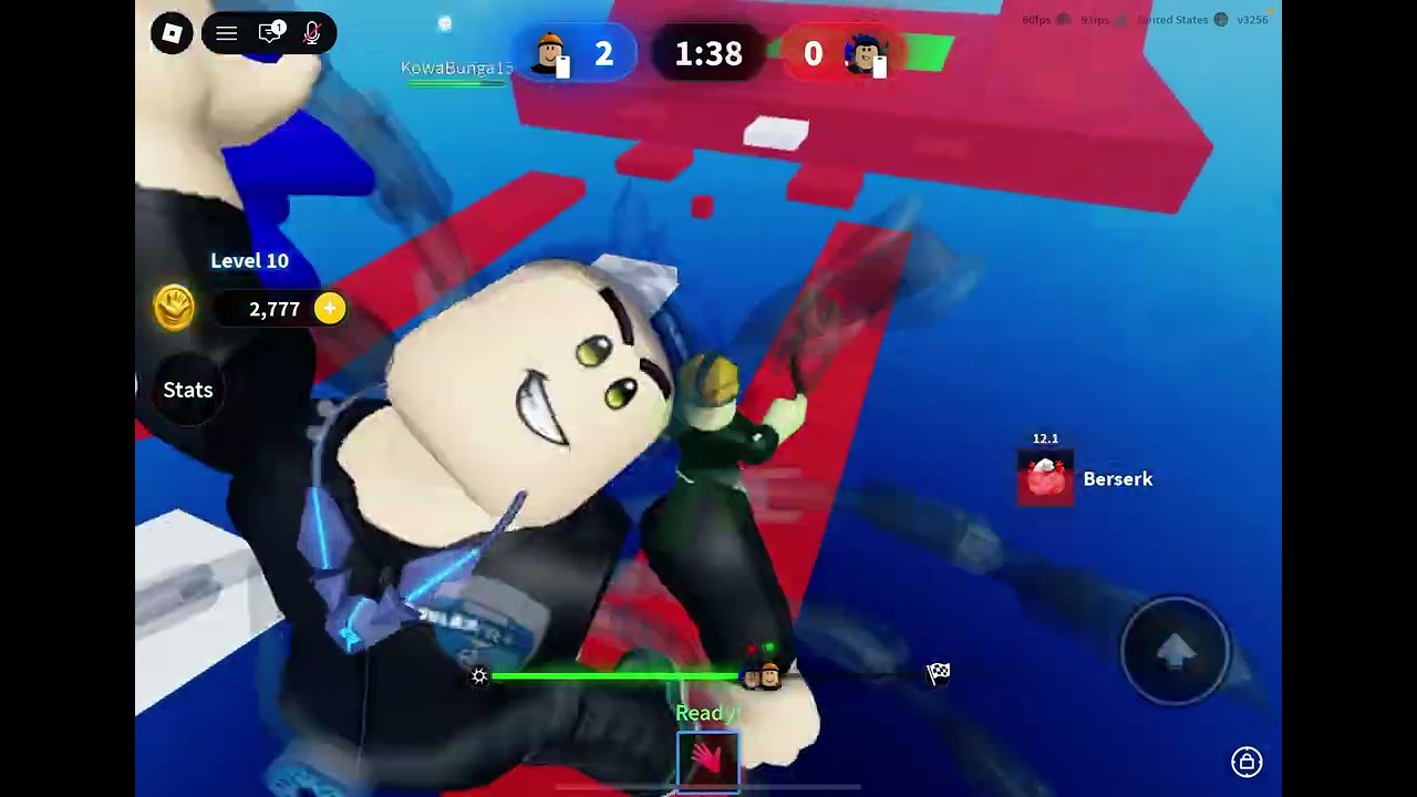 Playing Roblox slap duels (the owner of grow a gardens game)