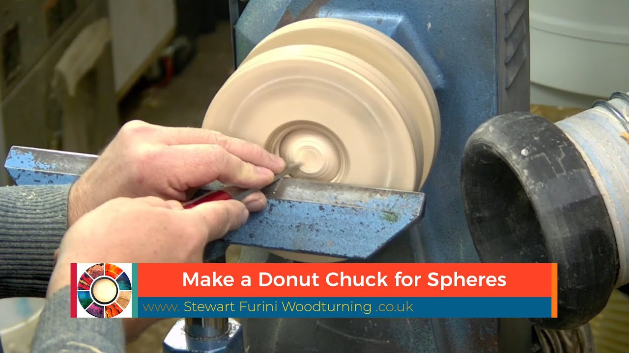 Woodturning - Making a Donut Chuck for holding a sphere