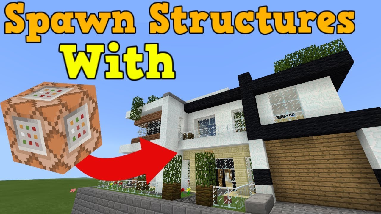 How To Spawn Structures With Command Blocks In Minecraft Bedrock Edition