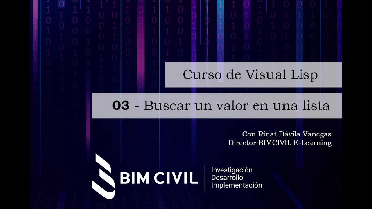 BIMCIVIL Curso Visual LISP AutoCAD - Sesión 03