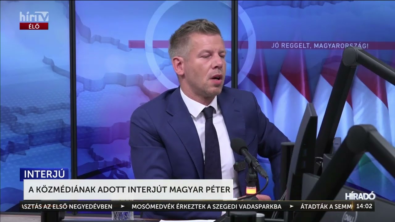 A k&ouml;zm&eacute;di&aacute;nak adott interj&uacute;t Magyar P&eacute;ter - H&iacute;rTV