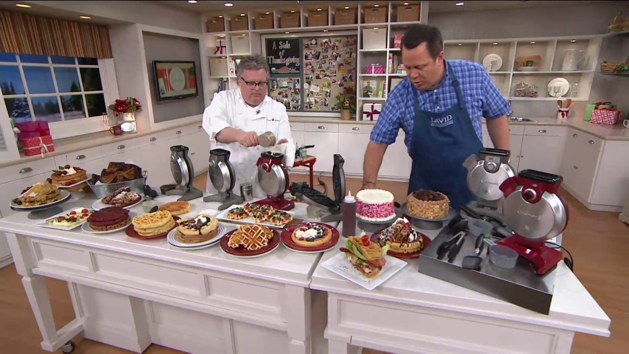 Cuisinart Vertical Waffle Maker with Spatula and Tongs on QVC