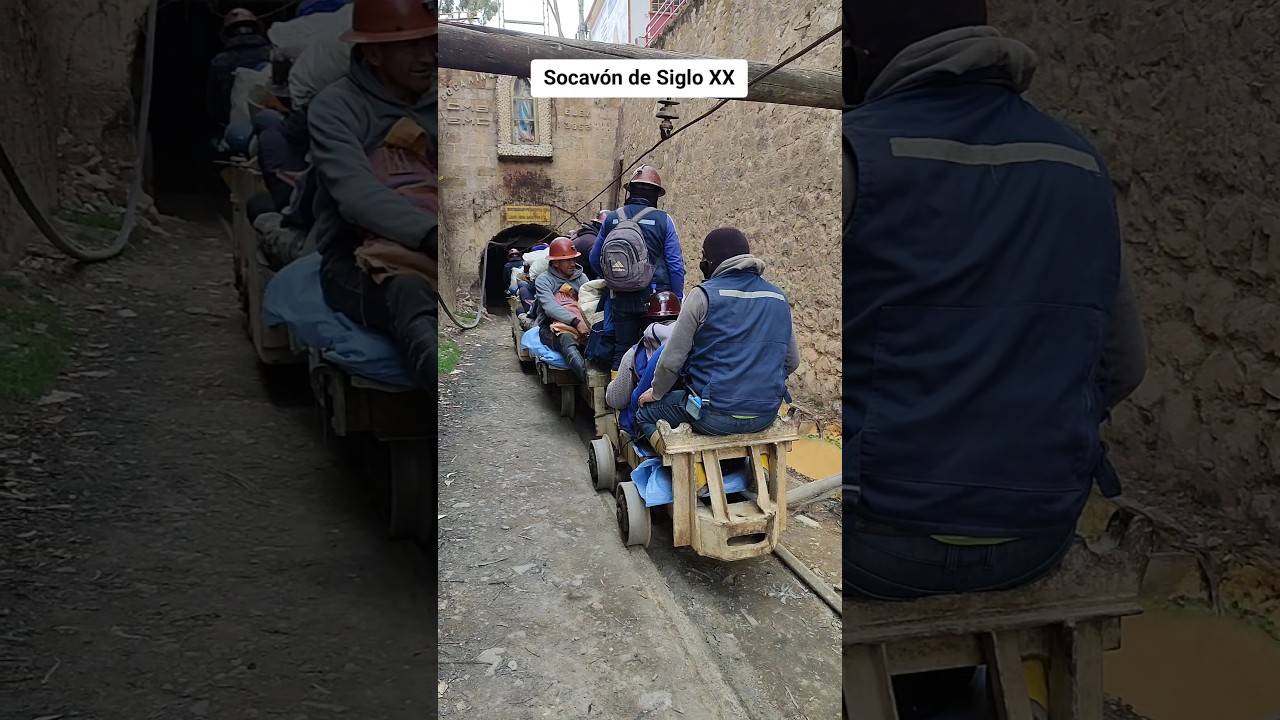 Llallagua- Siglo XX mineros ingresan a interior mina. #mineros #llallagua #bolivia #trabajo