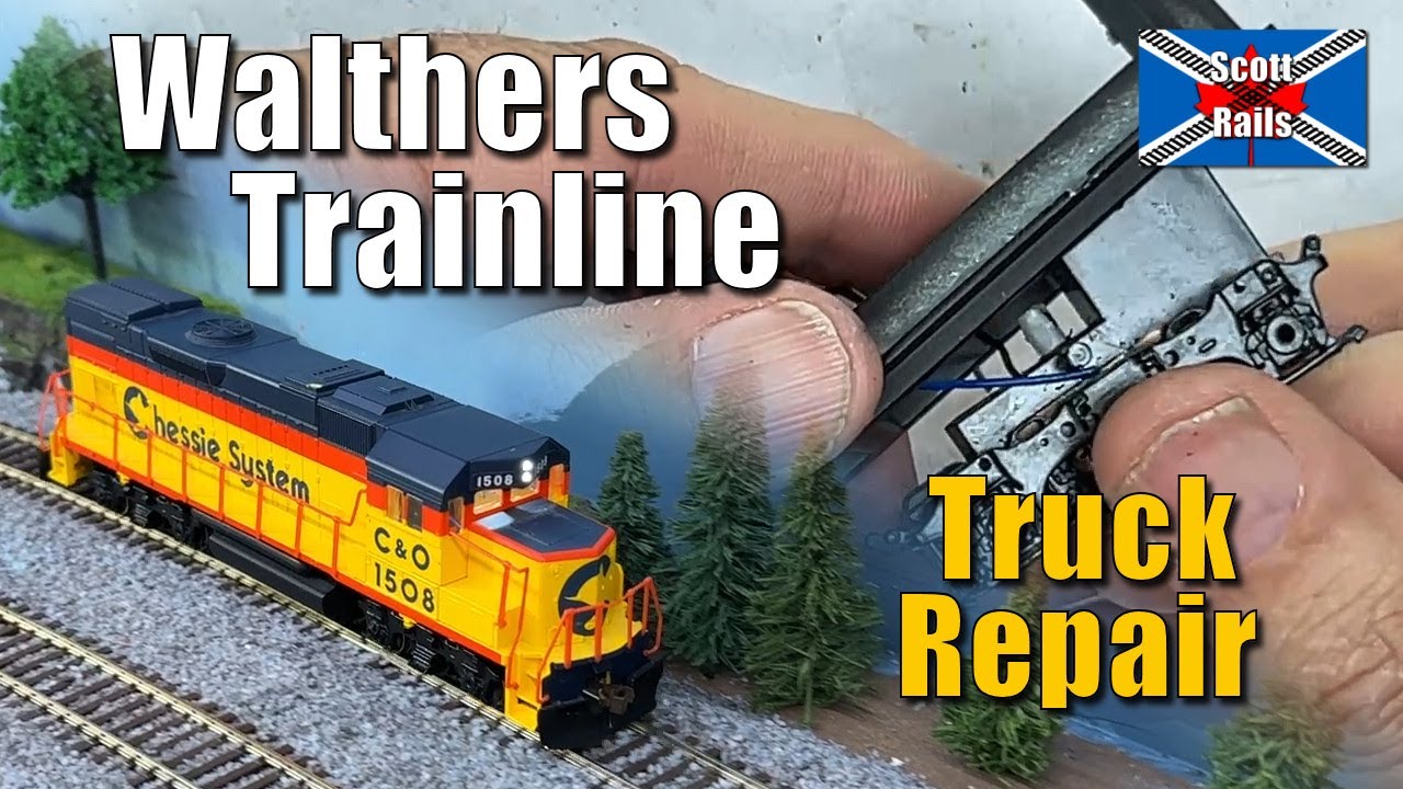 Walthers Trainline Chessie GP15 Broken Truck Pivot Repair - Maybe