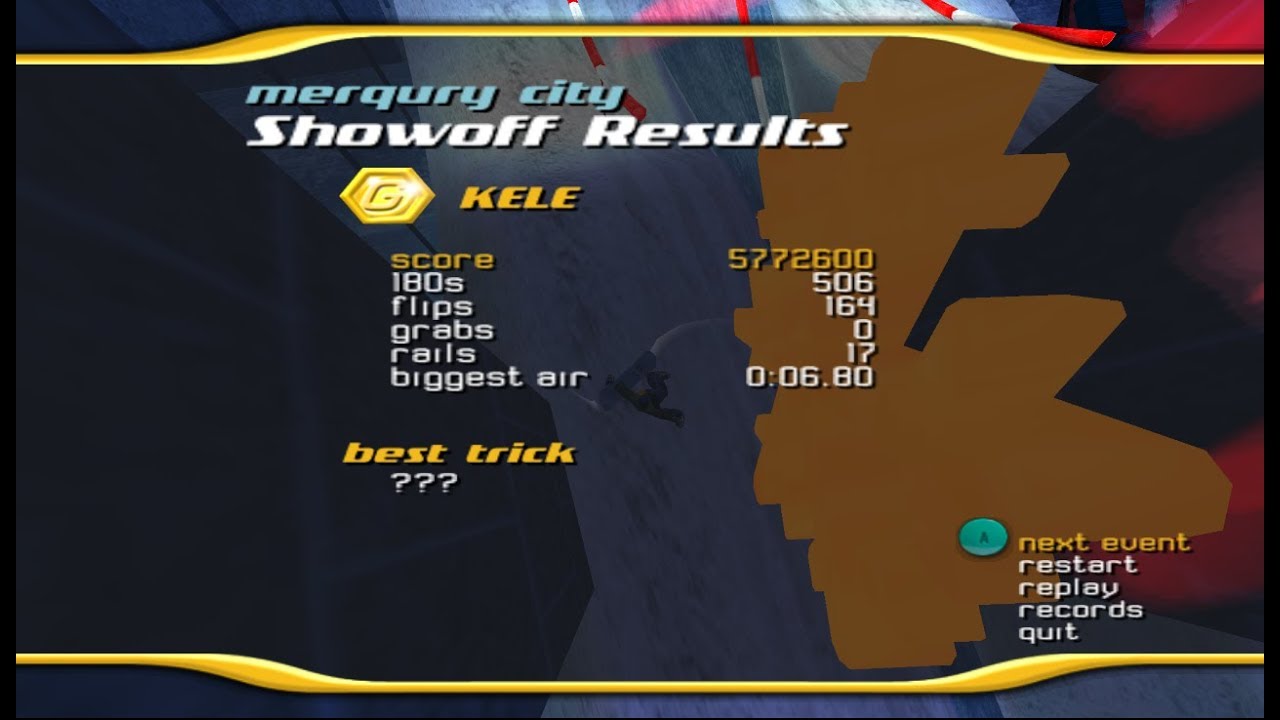 SSX Tricky - Merqury City Meltdown Showoff - 5,772,600 (TAS #2, obsolete)