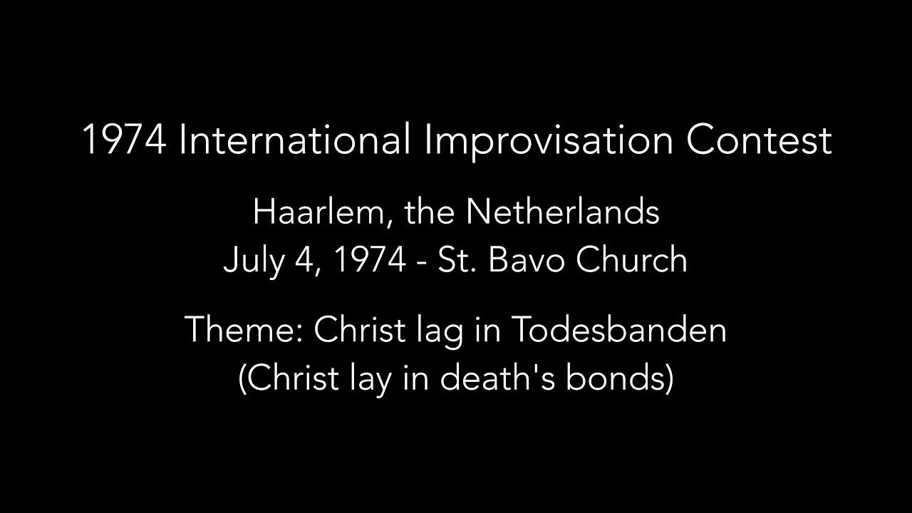 Intl Organ Improvisation Competition Haarlem 1974 M Davis, E Doll, R Gottfried Frieberger, P Bares