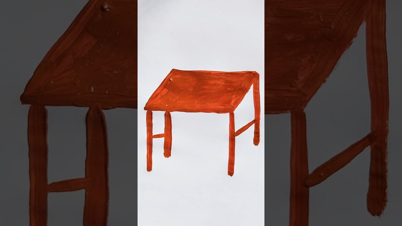 Table Acrylic Painting For Kids #table #trending #painting #kidstvforfun #shorts #viralshorts #draw