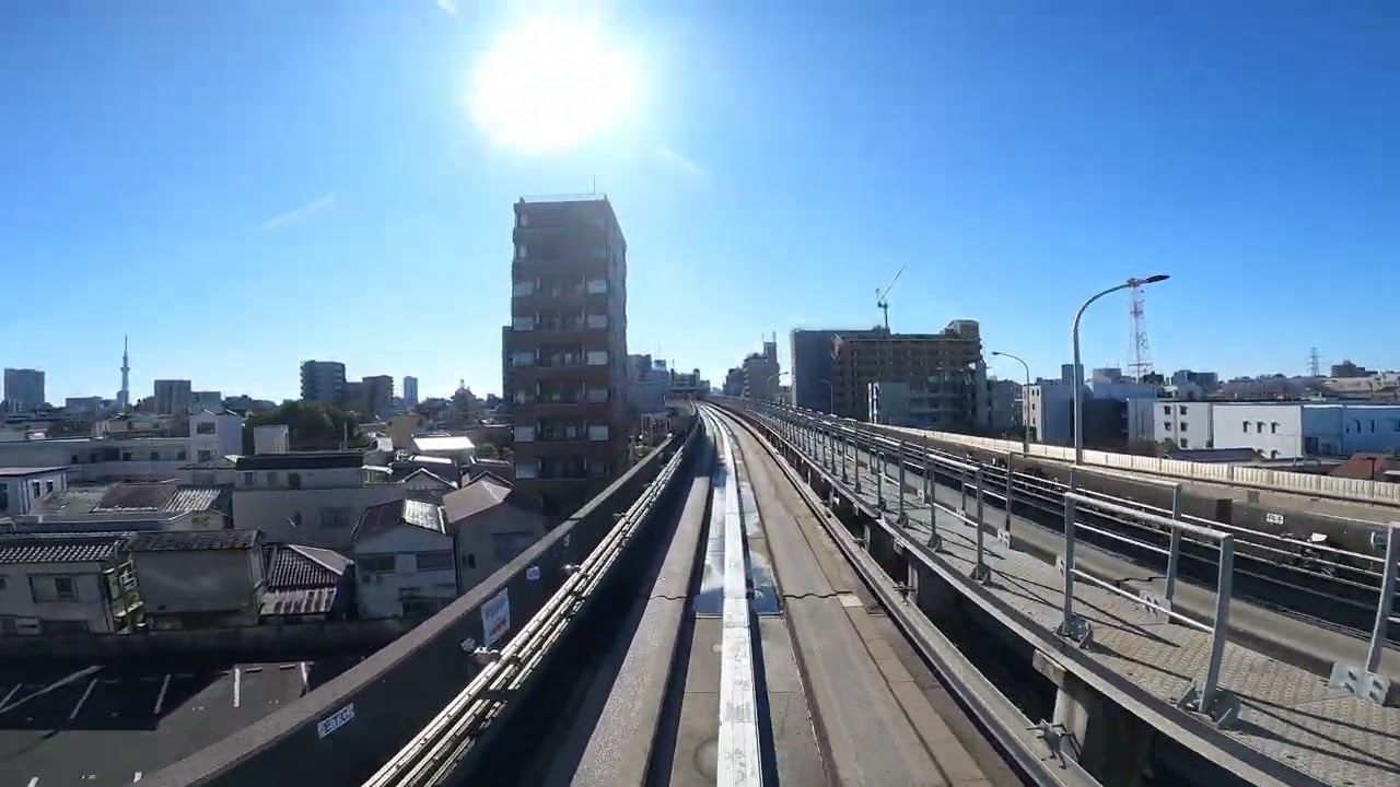 【4K ASMR】Nippori Toneri Liner Train Front View Pt.4 | 日暮里舎人ライナー前面展望台 | Japan Ninja Travel