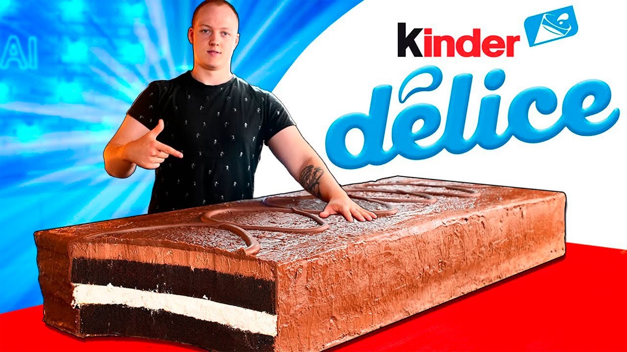 Géant Kinder Delice | Comment faire le plus grand du monde DIY Kinder Delice par VANZAI